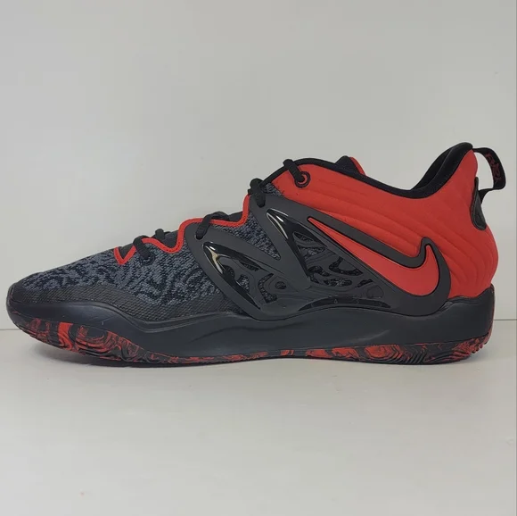 Nike KD 15 Bred Black University Red DC1975 003 Men’s Size Basketball Shoes - Picture 4 of 10